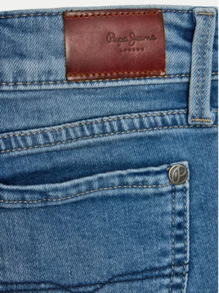 Pepe Jeans Džinsiniai šortai Slim Short Jr mėlyna