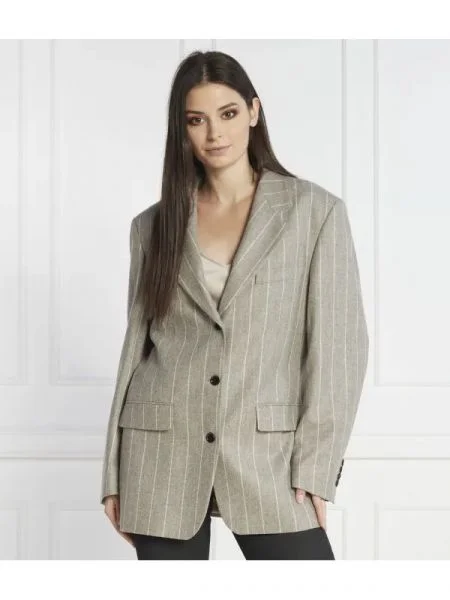 BOSS BLACK De lână sacou Jaleco negru