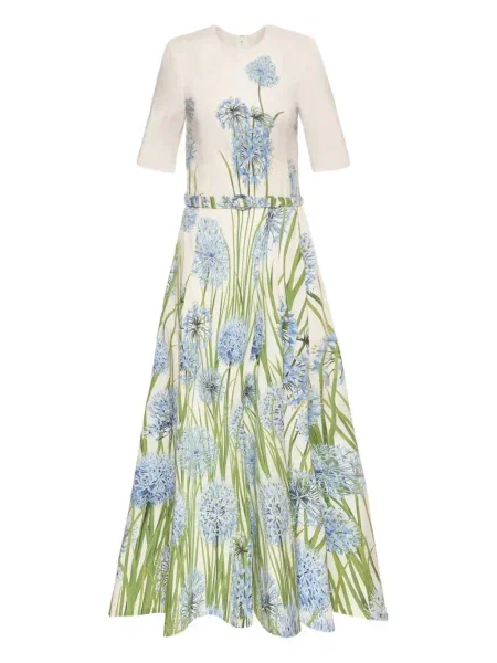 Rochie midi Oscar De La Renta până la genunchi din poplin de costum