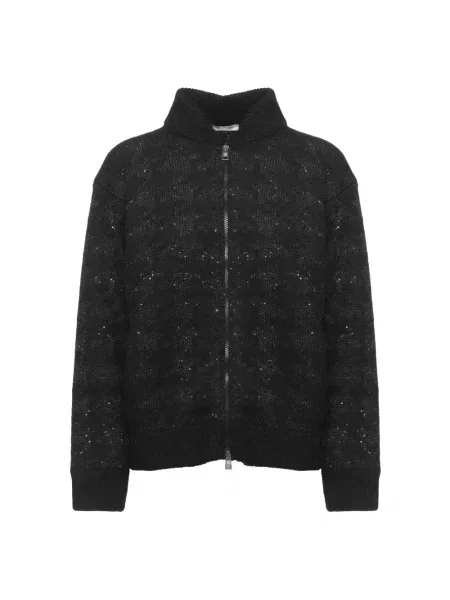 Sweter Panicale z cekinami z alpaki czarny