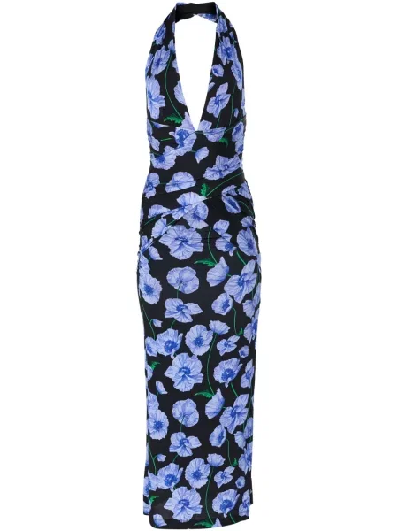 Rochie midi Carolina Herrera cu model floral cu imagine negru