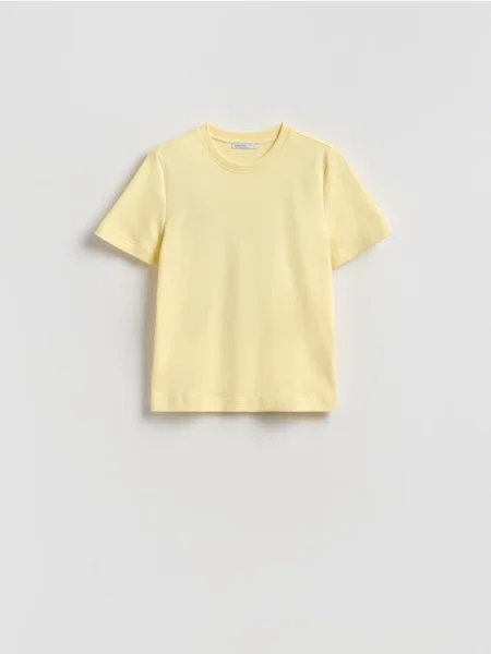 Reserved Tricou din mercerizat galben