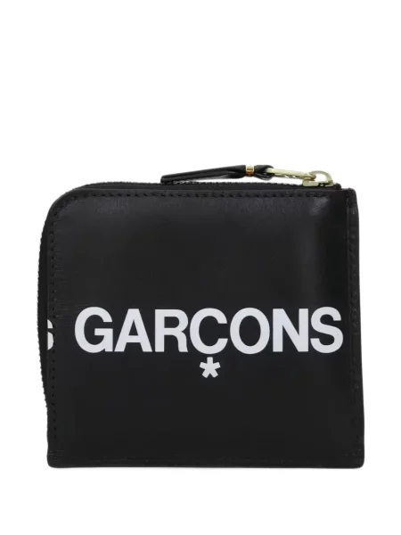 Portofel Comme Des Garcons Play din piele cu imagine negru