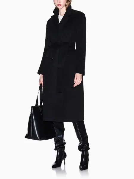 Пальто Armani Exchange вовна/поліестер чорний