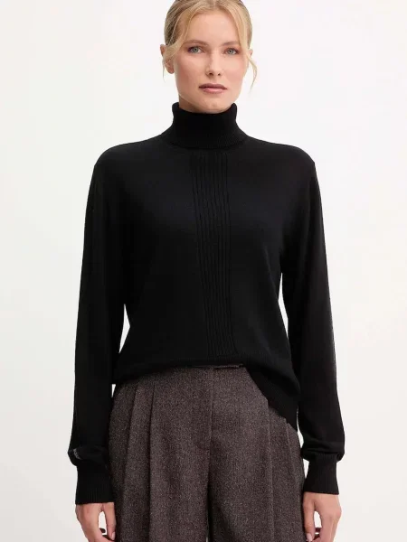 Patrizia Pepe pulover de lână negru