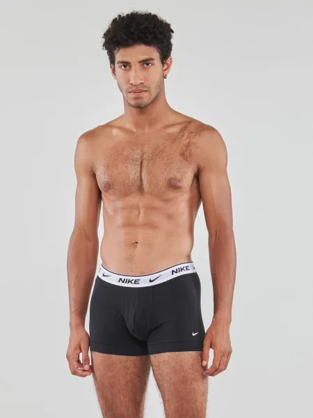 Boxerky Nike Everyday Cotton Stretch Trunk black/white wb černé