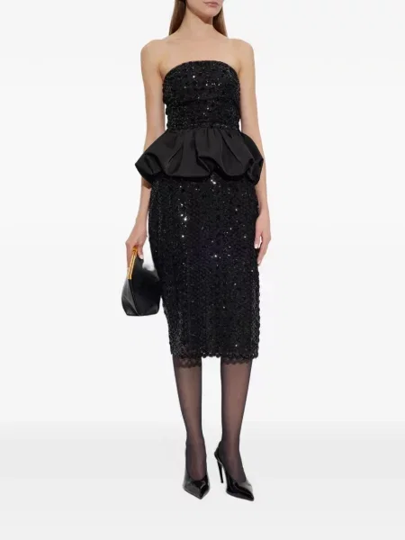 Top Rotate Birger Christensen cu paiete negru