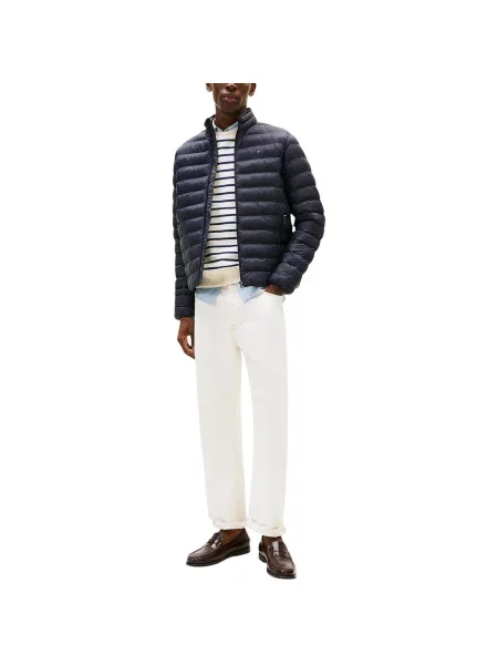 Geacă cu puf Tommy Hilfiger albastru