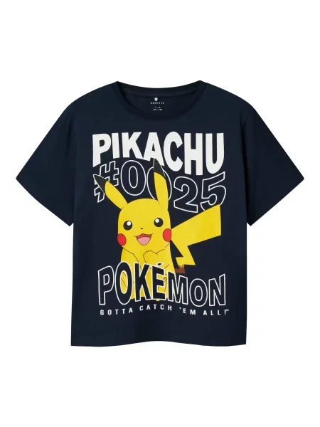 NAME IT Tricou NKMJamish Pokemon bleumarin / galben / roșu alb