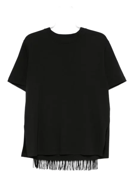 Koszulka Sportmax z frędzli czarna