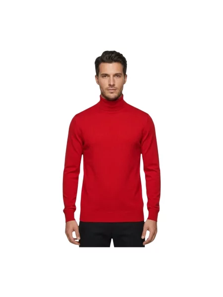 Sweter z golfem Daniele Alessandrini czerwony