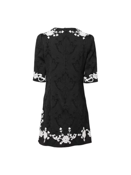 Sukienka mini Dolce And Gabbana koronkowa w kształcie litery A elegancka czarna