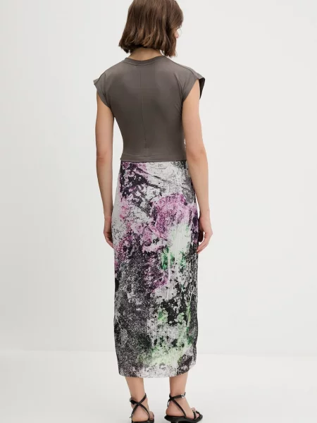 Desigual sukienka WALLS LACROIX midi prosta szary