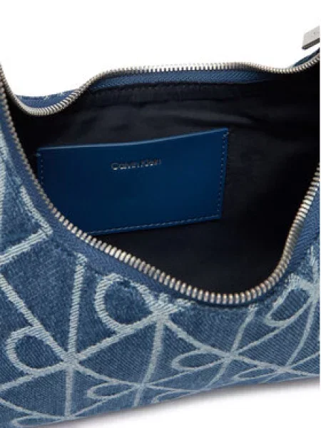 Calvin Klein Torba za čez ramo moder denim / bela modra
