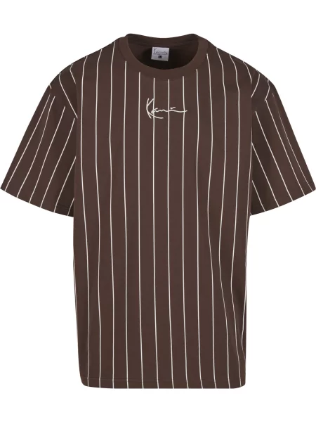 Karl Kani Tricou Essential maro închis alb