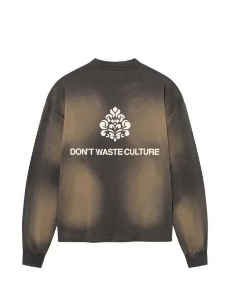 Μακρύς μπλούζα Don't Waste Culture με σχέδιο γκρι