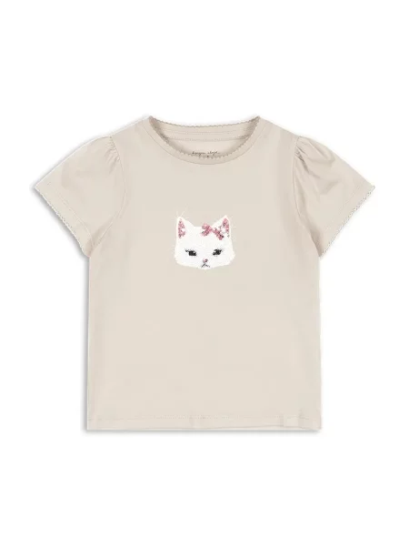 Konges Sløjd tričko FAMO PUFF TEE GOTS béžové