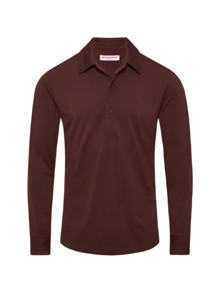 Lung tricou polo Orlebar Brown maro