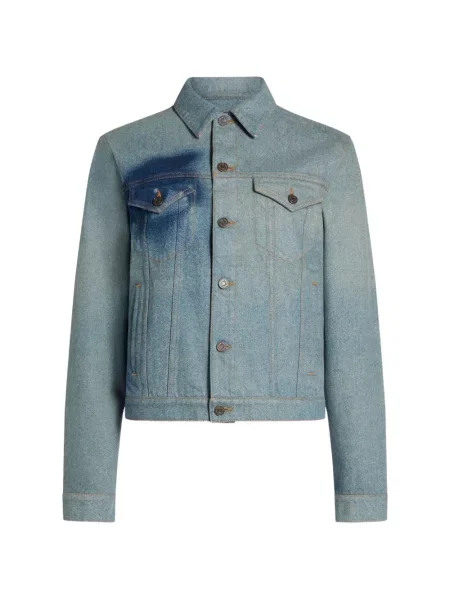 Geacă de blugi Jean Paul Gaultier cu imagine albastru