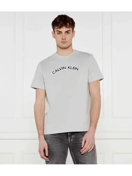 Calvin Klein Jeans póló nyomott mintás szürke