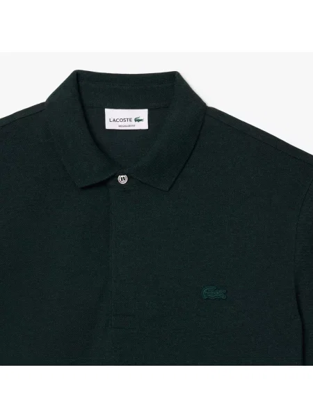 Lacoste Elegancka Koszula Polo Paris Z Elastycznej Bawełny zielona