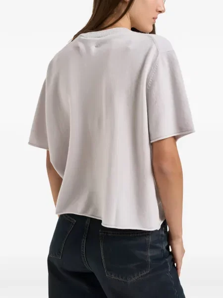 Scurt tricou Lisa Yang cu decolteu rotund