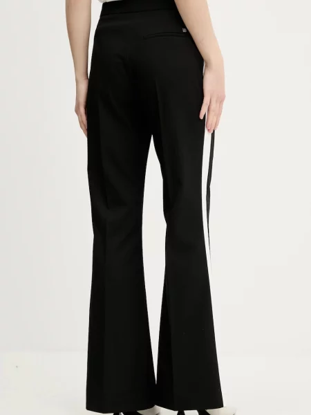 Kalhoty HUGO zvony high waist černá