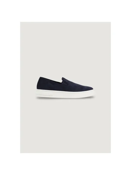 Pantofi Eax din piele slip-on albastru