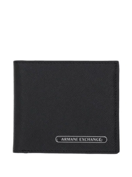 Portofel Armani Exchange cu autograf negru