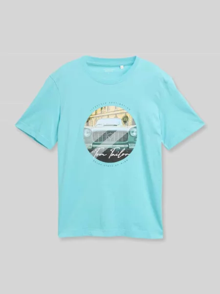 T-shirt o kroju regular fit z czystej bawełny Tom Tailor