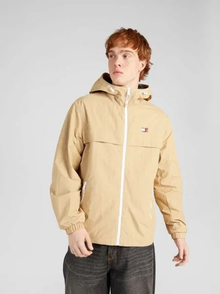 Tommy Jeans Átmeneti dzseki CHICAGO homok / sötétkék / piros fehér