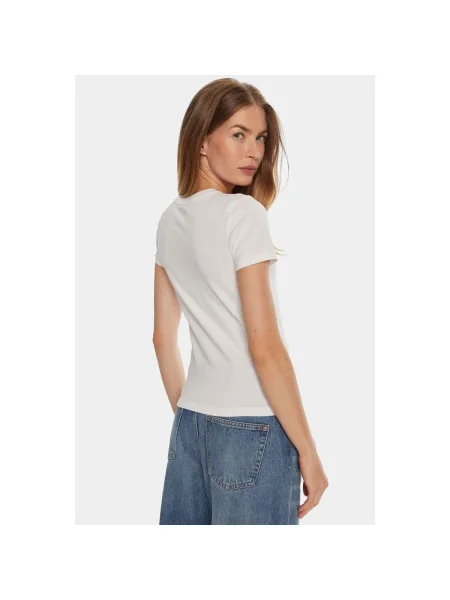 GUESS JEANS Tričko čierna biela