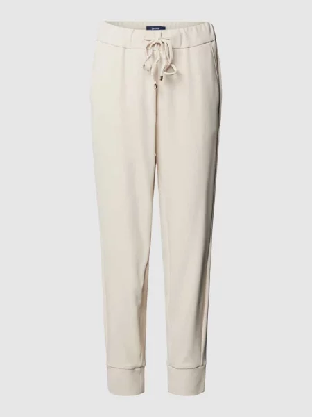 Spodnie sportowe krótkie z elastycznym pasem model ‘CARY’ Gardeur białe