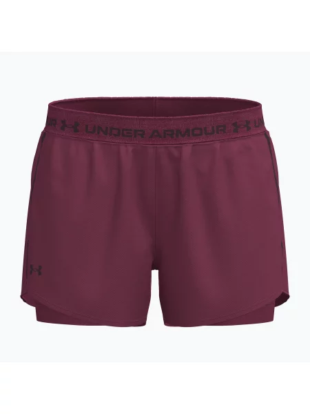 Pantaloni scurți de antrenament pentru femei Under Armour Tech Play Up Shorts claret/claret/ox blood