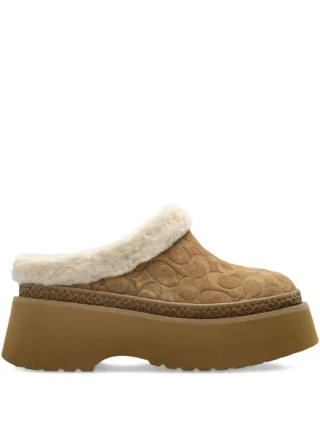 Papuci tip mules Coach din piele de căprioară