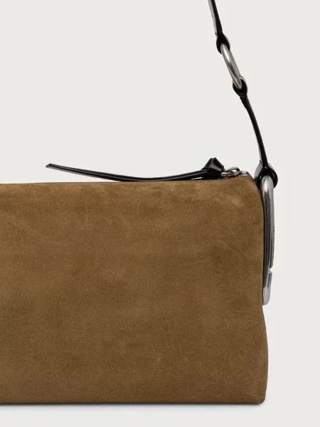 MARC JACOBS чанта crossbody дамска от велур SCENE MEDIUM SHOULDER зелено