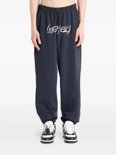 Pantaloni Wasted cu imagine alergare albastru