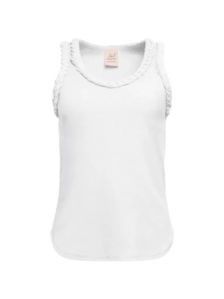 Top Cinq A Sept țesut alb