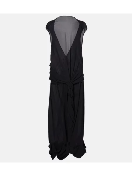 Rochie maxi Jw Anderson din jerseu drapată de costum negru