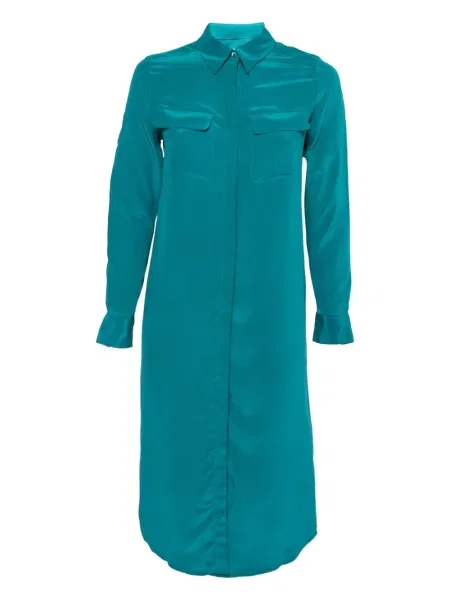 Rochie maxi Equipment de mătase de costum albastru