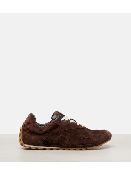Sneakerși Bottega Veneta din piele de căprioară maro