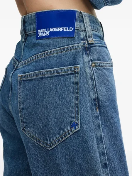 Дънки straight leg Karl Lagerfeld Jeans синьо