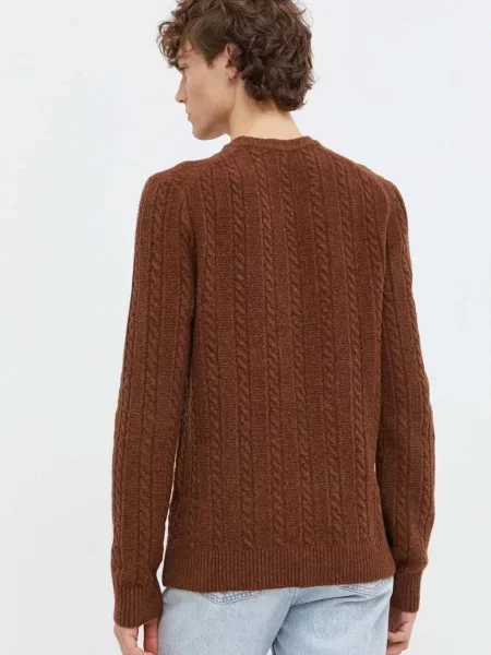 Svetr Abercrombie & Fitch hřejivý hnědá