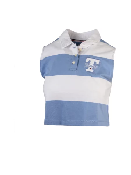 Koszulka polo Tommy Hilfiger w paski niebieska