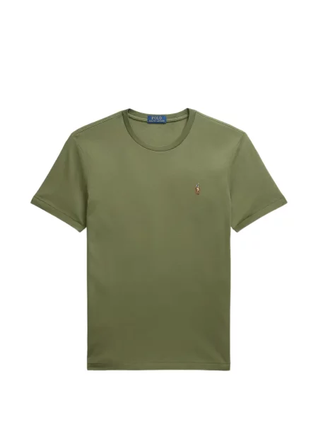 Tricou polo Polo Ralph Lauren cu autograf cu 5 buzunare în carouri gri