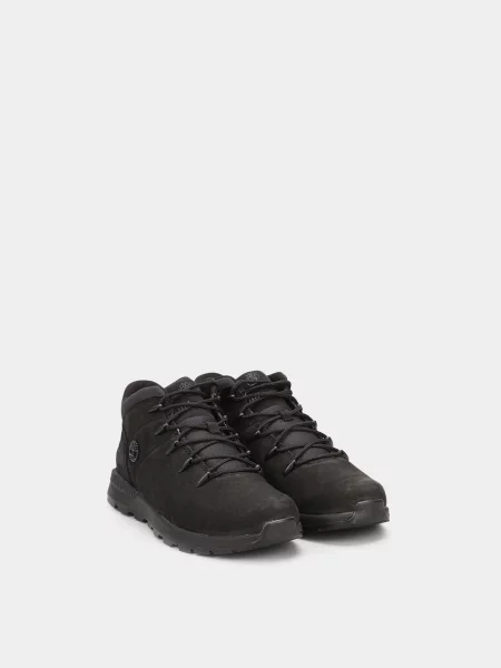 Дитячі Черевики Timberland SPRINT TREKKER MID нубук/текстиль чорний