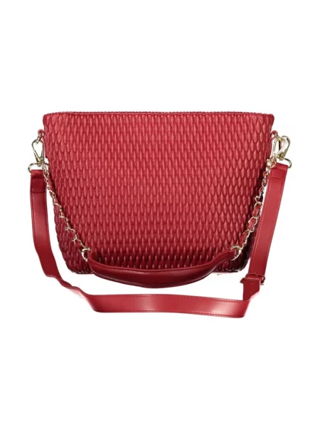 Lniana torebka crossbody Valentino By Mario Valentino czerwona
