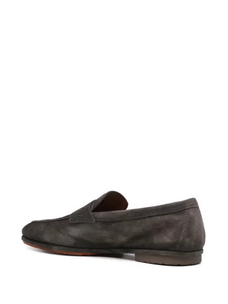 Велурени лоуфъри Santoni сиво