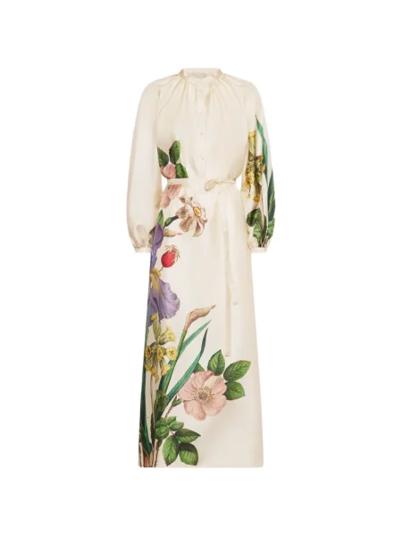 Rochie tip cămașă Pierre-louis Mascia de mătase cu model floral cu imagine