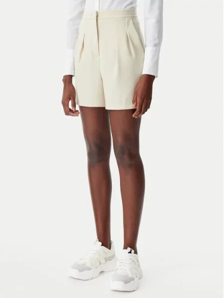 Kratke hlače iz tkanine Patrizia Pepe bež